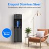 Brio Self Cleaning Bottom Loading Water Cooler Water Dispenser – Black Stainless Steel - 3 Temperature Settings - Hot, Room & Cold Water