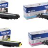 Brother TN227 4 High Yield Color Toner Set (BK/C/M/Y) (1) TN227BK, (1) TN227C, (1) TN227M, (1) TN227Y