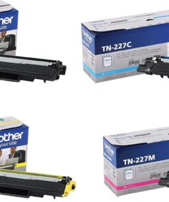 Brother TN227 4 High Yield Color Toner Set (BK/C/M/Y) (1) TN227BK, (1) TN227C, (1) TN227M, (1) TN227Y