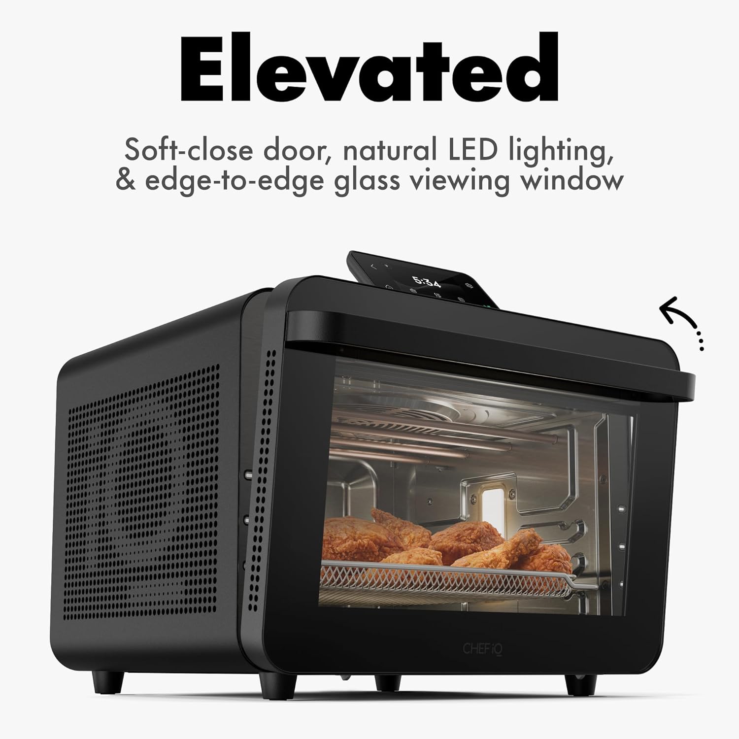CHEF iQ MiniOven Smart Toaster Oven Air Fryer Combo, 11-in-1 Countertop Convection Oven, Bake, Broil, Air Fry, Broil, Dehydrate, 1750W, 25 Qt Capacity, Fast Cooking with Touchscreen Controls – Black15 CHEF iQ MiniOven Smart Toaster Oven Air Fryer Combo, 11-in-1 Countertop Convection Oven, Bake, Broil, Air Fry, Broil, Dehydrate, 1750W, 25 Qt Capacity, Fast Cooking with Touchscreen Controls – Black