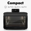 CHEF iQ MiniOven Smart Toaster Oven Air Fryer Combo, 11-in-1 Countertop Convection Oven, Bake, Broil, Air Fry, Broil, Dehydrate, 1750W, 25 Qt Capacity, Fast Cooking with Touchscreen Controls – Black CHEF iQ MiniOven Smart Toaster Oven Air Fryer Combo, 11-in-1 Countertop Convection Oven, Bake, Broil, Air Fry, Broil, Dehydrate, 1750W, 25 Qt Capacity, Fast Cooking with Touchscreen Controls – Black