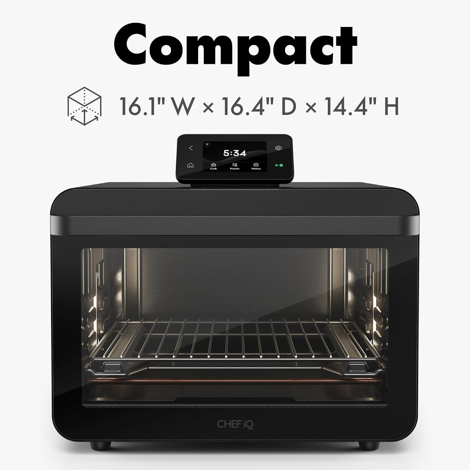 CHEF iQ MiniOven Smart Toaster Oven Air Fryer Combo, 11-in-1 Countertop Convection Oven, Bake, Broil, Air Fry, Broil, Dehydrate, 1750W, 25 Qt Capacity, Fast Cooking with Touchscreen Controls – Black17 CHEF iQ MiniOven Smart Toaster Oven Air Fryer Combo, 11-in-1 Countertop Convection Oven, Bake, Broil, Air Fry, Broil, Dehydrate, 1750W, 25 Qt Capacity, Fast Cooking with Touchscreen Controls – Black