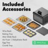 CHEF iQ MiniOven Smart Toaster Oven Air Fryer Combo, 11-in-1 Countertop Convection Oven, Bake, Broil, Air Fry, Broil, Dehydrate, 1750W, 25 Qt Capacity, Fast Cooking with Touchscreen Controls – Black CHEF iQ MiniOven Smart Toaster Oven Air Fryer Combo, 11-in-1 Countertop Convection Oven, Bake, Broil, Air Fry, Broil, Dehydrate, 1750W, 25 Qt Capacity, Fast Cooking with Touchscreen Controls – Black
