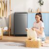 COMFEE’ 1.6 Cu.ft Portable Washing Machine, 11lbs Capacity Fully Automatic Compact Washer with Wheels, 6 Wash Programs Laundry Drain Pump, Ideal for Apartments, RV, Camping, Magnetic Gray