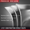 Calphalon Premier Space-Saving Stainless Steel Pots and Pans, 10-Piece Cookware Set