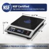 ChangBERT Induction Cooktop, Commercial Grade Portable Cooker, Large 8” Heating Coil, Premium Stainless Steel Countertop Burner with NSF Certified, 10 Hours Timer Powerful 1800W Professional Hot Plate ChangBERT Induction Cooktop, Commercial Grade Portable Cooker, Large 8” Heating Coil, Premium Stainless Steel Countertop Burner with NSF Certified, 10 Hours Timer Powerful 1800W Professional Hot Plate