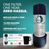 CuZn UC-100 10K Gal. 1-Year Under Sink Water Filter System, Reduces PFAs, PFOS, Lead, Chlorine, Improves Taste, NSF/ANSI 42 and 372
