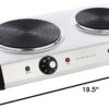 Cuisinart CB-60P1 Countertop Double Burner, Stainless Steel/Black