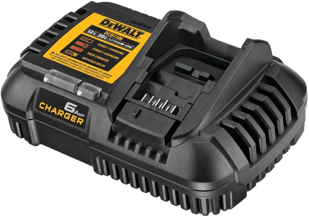 DEWALT 12V MAX 20V MAX FLEXVOLT 6 Amp Charger (DCB1106)3 DEWALT 12V MAX*/20V MAX*/FLEXVOLT 6 Amp Charger (DCB1106)