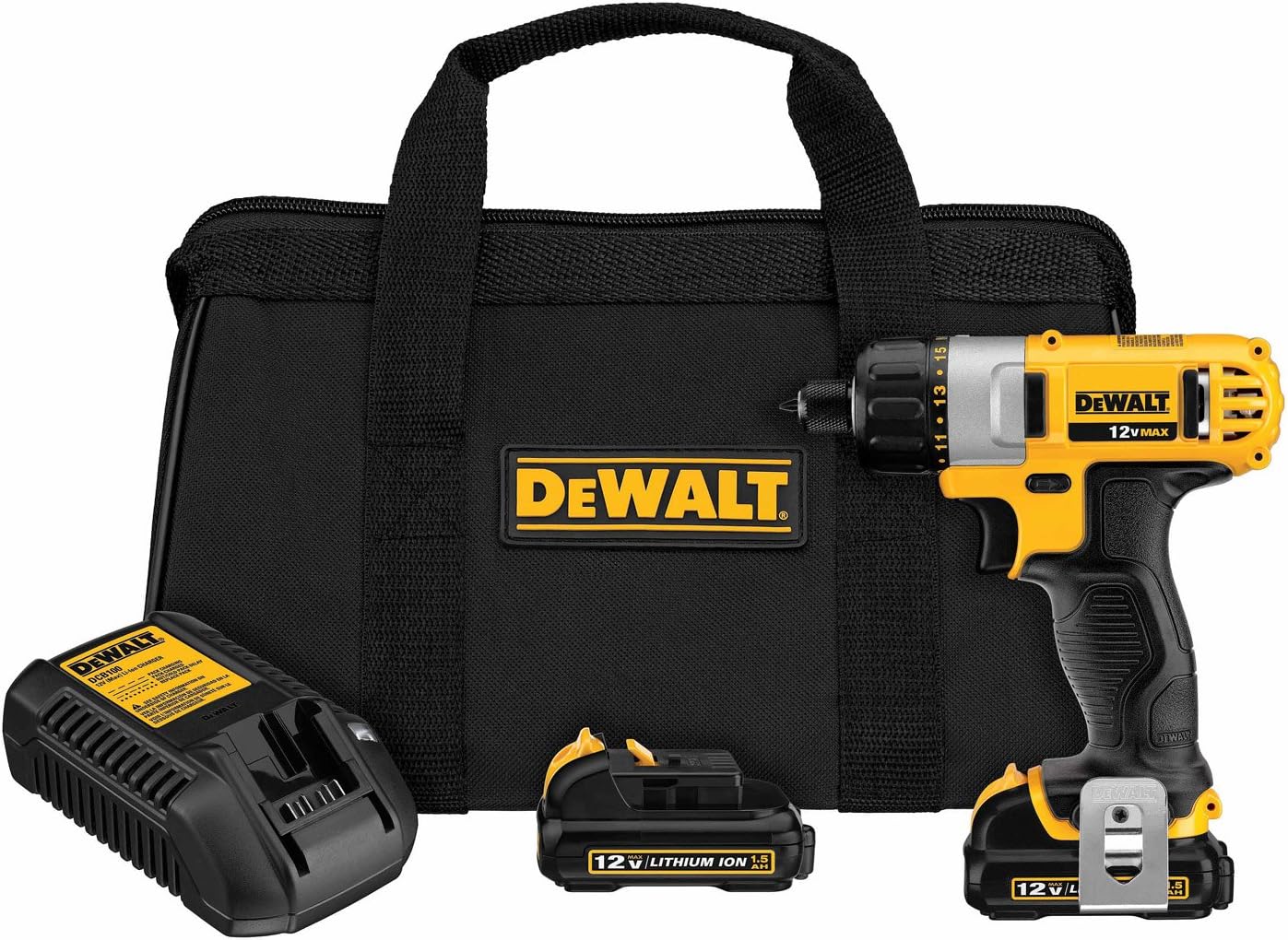 DEWALT 12V MAX Cordless Screwdriver, 1 4-Inch Hex Chuck, 1-Inch Bit Tips, Electric (DCF610S2) DEWALT 12V MAX Cordless Screwdriver, 1/4-Inch Hex Chuck, 1-Inch Bit Tips, Electric (DCF610S2)