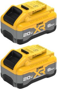 DEWALT 20V MAX XR 8Ah POWERPACK Lithium Ion Battery, 2-Pack (DCB2108-2)