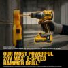 DEWALT 20V MAX XR® Brushless Cordless 1/2 in. Hammer Drill (Tool Only) (DCD806B) DEWALT 20V MAX XR® Brushless Cordless 1/2 in. Hammer Drill (Tool Only) (DCD806B)