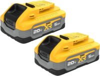 DEWALT 20V MAX XR POWERSTACK 5 Ah Lithium Ion Battery, 2-Pack (DCBP520-2)