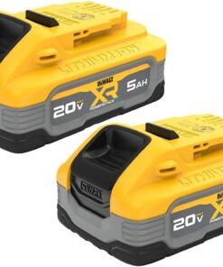 DEWALT 20V MAX XR POWERSTACK 5 Ah Lithium Ion Battery, 2-Pack (DCBP520-2)
