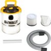 DEWALT Ash Vacuum DXV04A, 4 Gallon Metal Canister, 4 HP Powerful Motor, Strong Suction, and Efficient Filtration Safe Ash Vacuum for Pellet Stoves, Fireplaces, and BBQ Grills