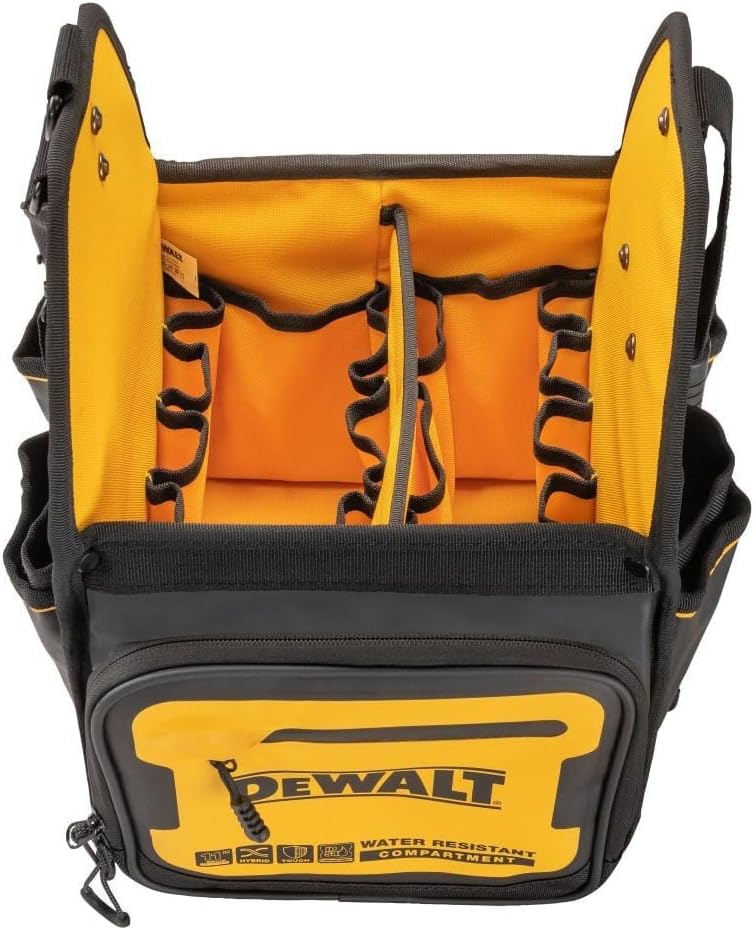 DEWALT Tool Bag, Electrician Tote, Tool Storage and Organization, Durable and Water Resistant, 11 Inch (DWST560105)8 DEWALT Tool Bag, Electrician Tote, Tool Storage and Organization, Durable and Water Resistant, 11 Inch (DWST560105)