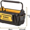 DEWALT Tool Tote, Open Top Tool Bag, 20" x 10" (DWST560106) DEWALT Tool Tote, Open Top Tool Bag, 20" x 10" (DWST560106)