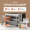 Digital Air Fryer Toaster Oven Combo | 17 One Touch Cooking Functions | Fits 12" Pizza | Cooks Food Quickly With Little to No Oil | Stainless Steel Air Fryer | Toaster Ovens Countertop | Gourmia Digital Air Fryer Toaster Oven Combo | 17 One Touch Cooking Functions | Fits 12" Pizza | Cooks Food Quickly With Little to No Oil | Stainless Steel Air Fryer | Toaster Ovens Countertop | Gourmia