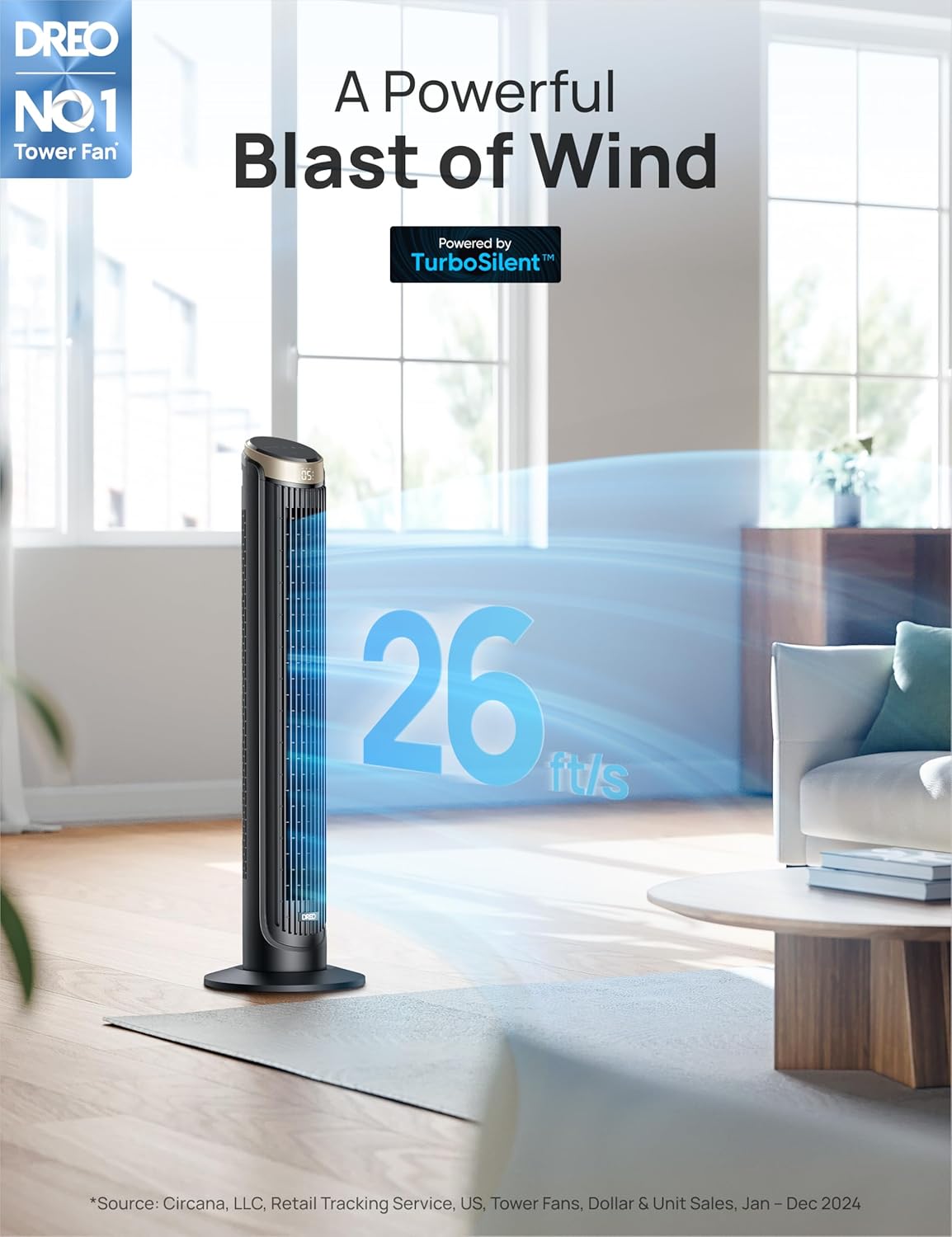 Dreo 40 WiFi Tower Fan, 26ft s High-Speed Cooling, Quiet Floor Fan with Remote, 90° Oscillating Fan, 4 Modes, 12H Timer, Touch Control, Standing Cooling Fan for Bedroom, Home, Office Room, Gold1 Dreo 40'' WiFi Tower Fan, 26ft/s High-Speed Cooling, Quiet Floor Fan with Remote, 90° Oscillating Fan, 4 Modes, 12H Timer, Touch Control, Standing Cooling Fan for Bedroom, Home, Office Room, Gold