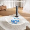 Dreo Bladeless Tower Fan - 25ft/s, 4 Speeds, 4 Modes, 90° Oscillation, 8H Timer, Ultra Quiet for Bedroom, Indoors, Silver (Nomad One)