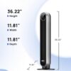 Dreo Bladeless Tower Fan - 25ft/s, 4 Speeds, 4 Modes, 90° Oscillation, 8H Timer, Ultra Quiet for Bedroom, Indoors, Silver (Nomad One)