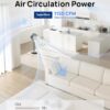 Dreo Fan for Bedroom, 120° Oscillating Standing Fan, DC Motor, Quiet Pedestal Fans, 9 Speeds, 4 modes, 20dB Low Noise, Floor Fan for Whole Room, 37-42'' Adjustable Height, 9H Timer