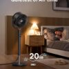 Dreo Fan for Bedroom, 120° Oscillating Standing Fan, DC Motor, Quiet Pedestal Fans, 9 Speeds, 4 modes, 20dB Low Noise, Floor Fan for Whole Room, 37-42'' Adjustable Height, 9H Timer