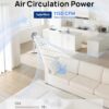 Dreo Fan for Bedroom, 120° Oscillating Standing Fan, Quiet Pedestal Fan with DC Motor, 9 Speeds, 4 modes, 20dB, 120° Manual Vertical, 37-42" Adjustable Height, 9H Timer, White