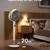 Dreo Fan for Bedroom, 120° Oscillating Standing Fan, Quiet Pedestal Fan with DC Motor, 9 Speeds, 4 modes, 20dB, 120° Manual Vertical, 37-42" Adjustable Height, 9H Timer, White