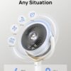 Dreo Fan for Bedroom, 120° Oscillating Standing Fan, Quiet Pedestal Fan with DC Motor, 9 Speeds, 4 modes, 20dB, 120° Manual Vertical, 37-42" Adjustable Height, 9H Timer, White