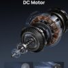 Dreo Fan for Bedroom, 120° Oscillating Standing Fans, Quiet Floor Fan with DC Motor, 100ft Pedestal Fans for Room, 9 Speeds, 4 modes, 20dB, 120° Manual Vertical, 37-42" Adjustable Height, 9H Timer