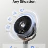 Dreo Fan for Bedroom, 120° Oscillating Standing Fans, Quiet Floor Fan with DC Motor, 100ft Pedestal Fans for Room, 9 Speeds, 4 modes, 20dB, 120° Manual Vertical, 37-42" Adjustable Height, 9H Timer