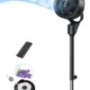 Dreo Fan for Bedroom, 80° Oscillating Standing Fan, 25dB Quiet, 80ft Pedestal Fans for Home Office, 90° Manual Vertical, 3 Speeds, Remote, 34-41