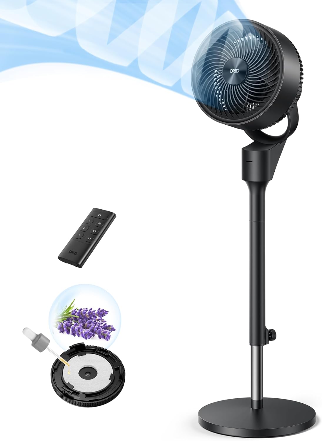 Dreo Fan for Bedroom, 80° Oscillating Standing Fan, 25dB Quiet, 80ft Pedestal Fans for Home Office, 90° Manual Vertical, 3 Speeds, Remote, 34-41 Adjustable Height, Air Circulator Dreo Fan for Bedroom, 80° Oscillating Standing Fan, 25dB Quiet, 80ft Pedestal Fans for Home Office, 90° Manual Vertical, 3 Speeds, Remote, 34-41" Adjustable Height, Air Circulator
