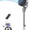 Dreo Fan for Bedroom, 80° Oscillating Standing Fan, 25dB Quiet, 80ft Pedestal Fans for Home Office, 90° Manual Vertical, 3 Speeds, Remote, 34-41