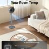 Dreo Fan for Bedroom, 80° Oscillating Standing Fan, 25dB Quiet, 80ft Pedestal Fans for Home Office, 90° Manual Vertical, 3 Speeds, Remote, 34-41" Adjustable Height, Air Circulator, Grey Dreo Fan for Bedroom, 80° Oscillating Standing Fan, 25dB Quiet, 80ft Pedestal Fans for Home Office, 90° Manual Vertical, 3 Speeds, Remote, 34-41" Adjustable Height, Air Circulator, Grey