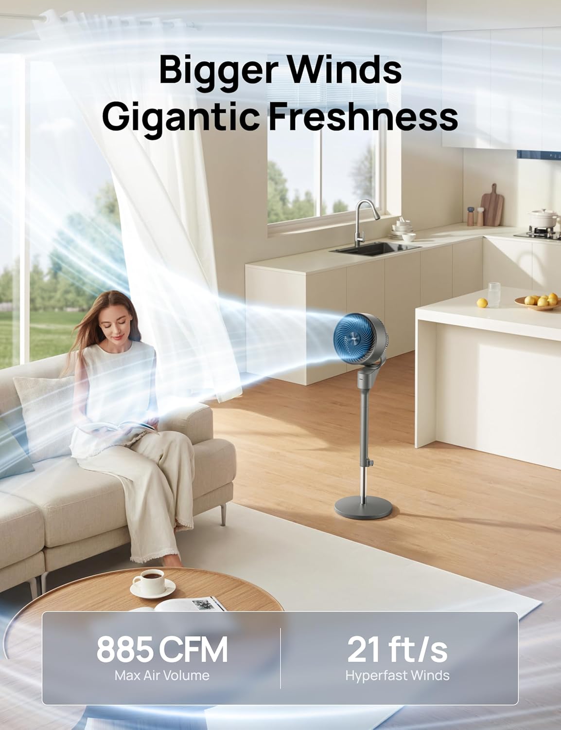 Dreo Fan for Bedroom, 80° Oscillating Standing Fan, 25dB Quiet, 80ft Pedestal Fans for Home Office, 90° Manual Vertical, 3 Speeds, Remote, 34-41 Adjustable Height, Air Circulator, Grey5 Dreo Fan for Bedroom, 80° Oscillating Standing Fan, 25dB Quiet, 80ft Pedestal Fans for Home Office, 90° Manual Vertical, 3 Speeds, Remote, 34-41" Adjustable Height, Air Circulator, Grey