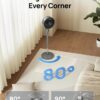 Dreo Fan for Bedroom, 80° Oscillating Standing Fan, 25dB Quiet, 80ft Pedestal Fans for Home Office, 90° Manual Vertical, 3 Speeds, Remote, 34-41" Adjustable Height, Air Circulator, Grey Dreo Fan for Bedroom, 80° Oscillating Standing Fan, 25dB Quiet, 80ft Pedestal Fans for Home Office, 90° Manual Vertical, 3 Speeds, Remote, 34-41" Adjustable Height, Air Circulator, Grey