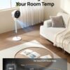 Dreo Fan for Bedroom, 80° Oscillating Standing Fan, 25dB Quiet, 80ft Pedestal Fans for Home Office, 90° Manual Vertical, 3 Speeds, Remote, 34-41" Adjustable Height, Air Circulator, White Dreo Fan for Bedroom, 80° Oscillating Standing Fan, 25dB Quiet, 80ft Pedestal Fans for Home Office, 90° Manual Vertical, 3 Speeds, Remote, 34-41" Adjustable Height, Air Circulator, White