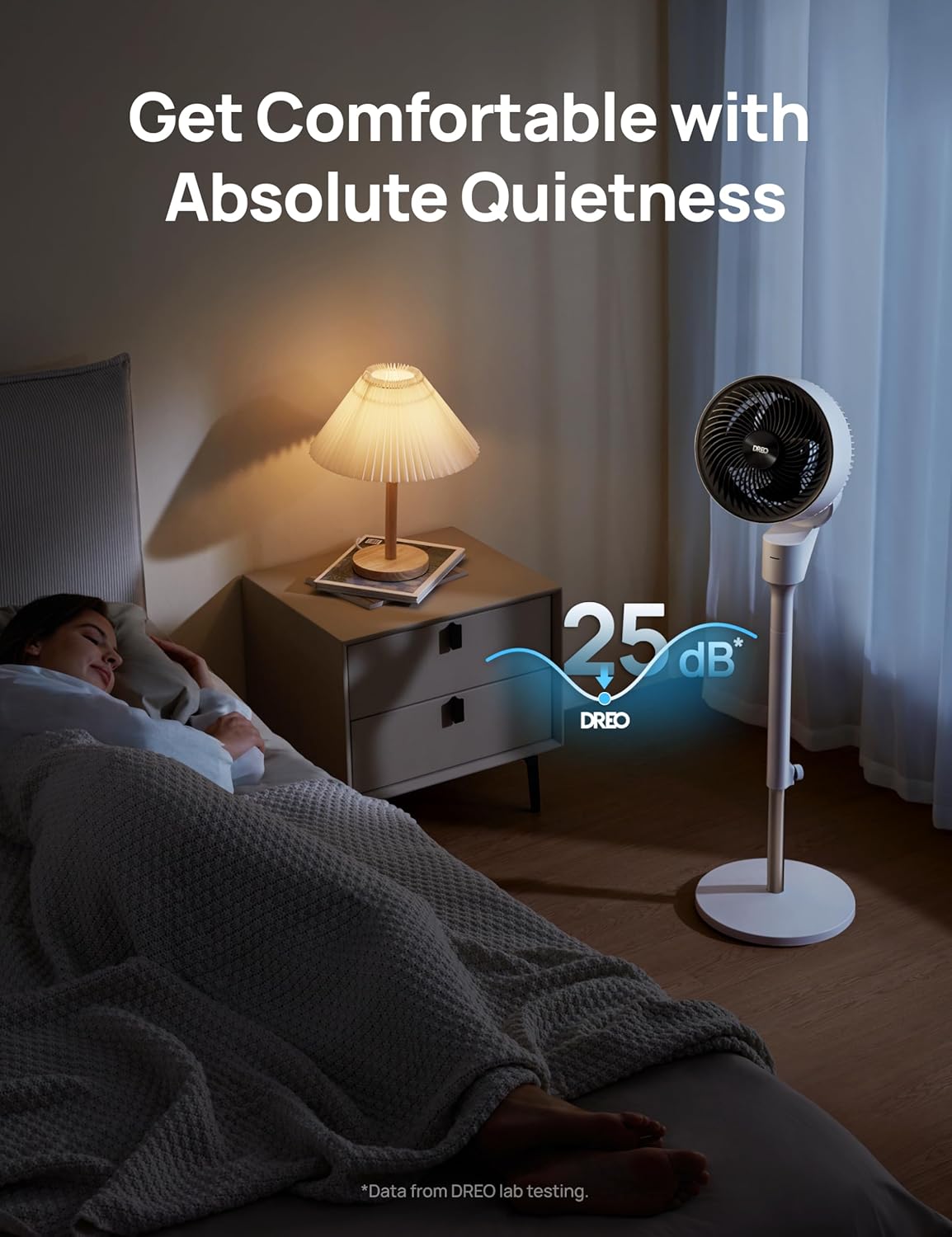 Dreo Fan for Bedroom, 80° Oscillating Standing Fan, 25dB Quiet, 80ft Pedestal Fans for Home Office, 90° Manual Vertical, 3 Speeds, Remote, 34-41 Adjustable Height, Air Circulator, White13 Dreo Fan for Bedroom, 80° Oscillating Standing Fan, 25dB Quiet, 80ft Pedestal Fans for Home Office, 90° Manual Vertical, 3 Speeds, Remote, 34-41" Adjustable Height, Air Circulator, White