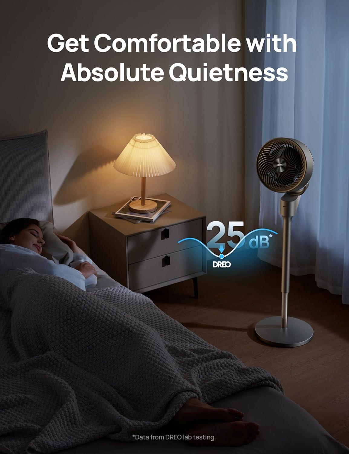 Dreo Fan for Bedroom, 80° Oscillating Standing Fan, 25dB Quiet, 80ft Pedestal Fans for Home Office, 90° Manual Vertical, 3 Speeds, Remote, 34-41 Adjustable Height, Air Circulator13 Dreo Fan for Bedroom, 80° Oscillating Standing Fan, 25dB Quiet, 80ft Pedestal Fans for Home Office, 90° Manual Vertical, 3 Speeds, Remote, 34-41" Adjustable Height, Air Circulator