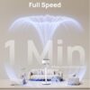 Dreo Smart Fan for Bedroom, 120° +120° Omni-Directional Oscillating Fans, 90ft Quiet Pedestal Fan with RGB Light, 9 Speeds, 6 Modes, 20dB, 8H Timer, Wi-Fi/Voice/Alexa, 37-42" Floor Fans with Remote