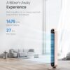 Dreo Smart Tower Fan Voice Control, 120° Oscillating Fan Works with Alexa/Google/App/Remote, 42 Inch, 25dB Quiet DC Bladeless Fan for Bedroom,12 Speeds, Floor Fan for Home, Office, Pilot Max S