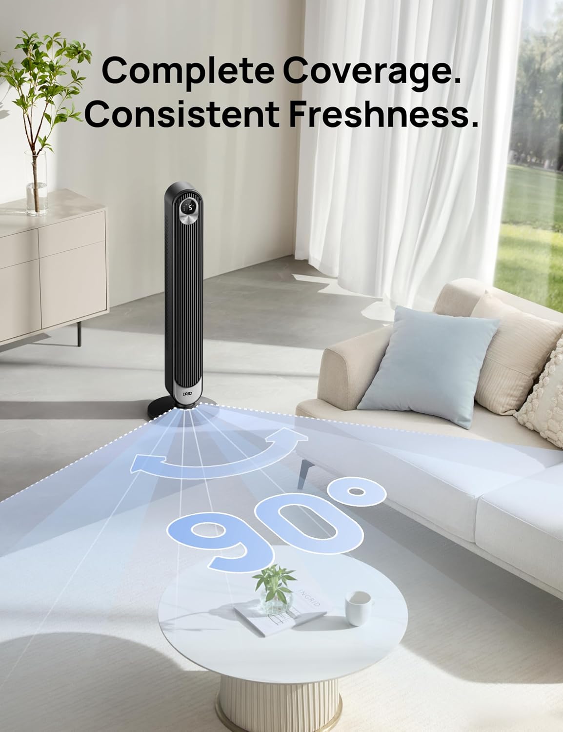 Dreo Smart Tower Fan WiFi Voice Control, Works with Alexa Google, Cruiser Pro T1S Floor Standing Bladeless Oscillating Fan with Remote, 6 Speeds, 4 Modes, 12H Timer, for Indoor Bedroom Home Office8 Dreo Smart Tower Fan WiFi Voice Control, Works with Alexa/Google, Cruiser Pro T1S Floor Standing Bladeless Oscillating Fan with Remote, 6 Speeds, 4 Modes, 12H Timer, for Indoor Bedroom Home Office