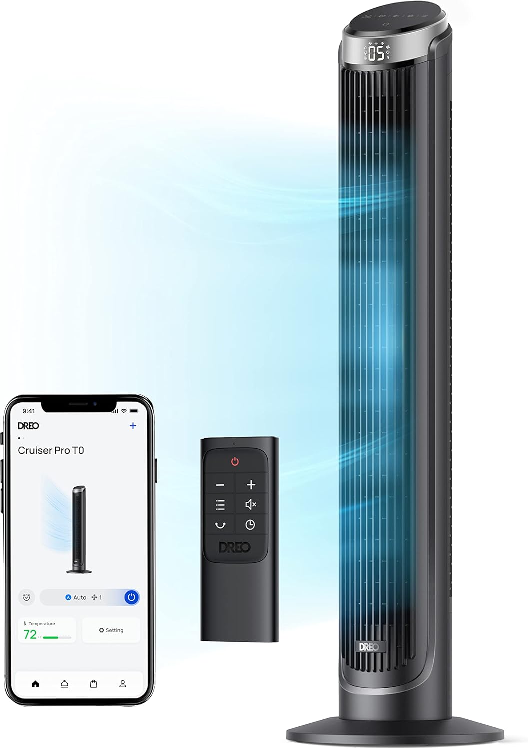 Dreo Smart Tower Fan for Bedroom, 90° Oscillating 40 Standing Fan, 26ft s High-Speed 5 Speeds 4 Modes, Quiet Room Floor Fans, Touch Remote APP & Voice Control, Work with Alexa, 12H Timer, Silver Dreo Smart Tower Fan for Bedroom, 90° Oscillating 40" Standing Fan, 26ft/s High-Speed 5 Speeds 4 Modes, Quiet Room Floor Fans, Touch/Remote/APP & Voice Control, Work with Alexa, 12H Timer, Silver