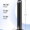 Dreo Smart Tower Fan for Bedroom, 90° Oscillating 40" Standing Fan, 26ft/s High-Speed 5 Speeds 4 Modes, Quiet Room Floor Fans, Touch/Remote/APP & Voice Control, Work with Alexa, 12H Timer, Silver Dreo Smart Tower Fan for Bedroom, 90° Oscillating 40" Standing Fan, 26ft/s High-Speed 5 Speeds 4 Modes, Quiet Room Floor Fans, Touch/Remote/APP & Voice Control, Work with Alexa, 12H Timer, Silver