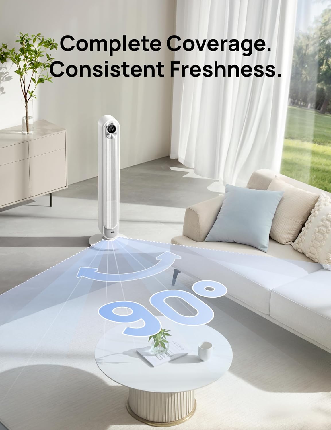 Dreo Smart Tower Fan for Bedroom, Floor Standing Bladeless Oscillating Fan with Remote, 9 Speeds, 4 Modes, 12H Timer, for Indoor Bedroom Home Office, WiFi Voice Control, Cruiser TF518S13 Dreo Smart Tower Fan for Bedroom, Floor Standing Bladeless Oscillating Fan with Remote, 9 Speeds, 4 Modes, 12H Timer, for Indoor Bedroom Home Office, WiFi Voice Control, Cruiser TF518S