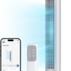 Dreo Smart Tower cfor Bedroom, Standing Fans for Indoors, 90° Oscillating, 26ft/s Velocity Quiet Floor Fan with Remote, 12H Timer, Voice Control Fans for Indoors, Compatible with Alexa