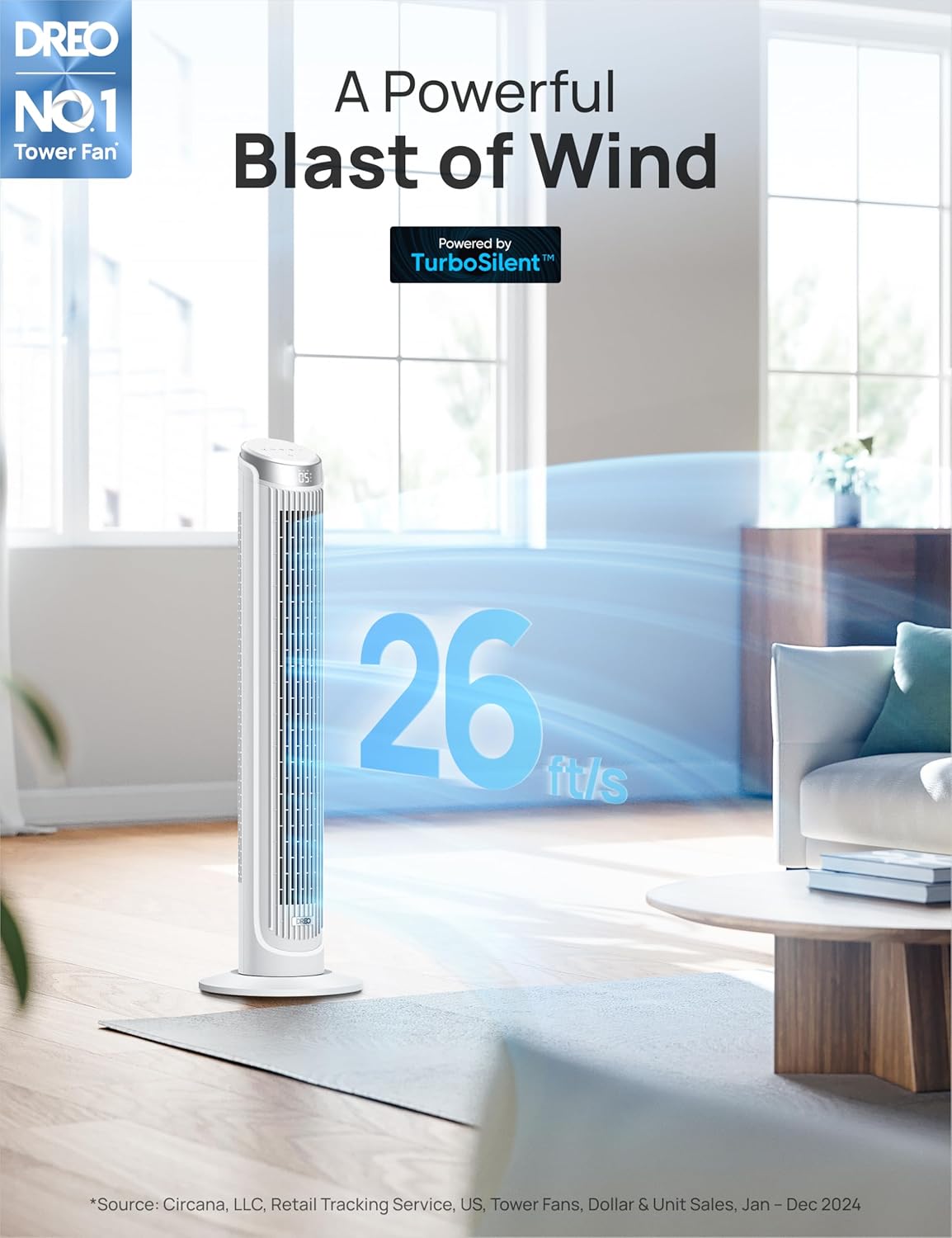 Dreo Smart Tower Fan for Bedroom, Standing Fans for Indoors, 90° Oscillating, 26ft s Velocity Quiet Floor Fan with Remote, 12H Timer, Voice Control Fans for Indoors, Compatible with Alexa1 Dreo Smart Tower Fan for Bedroom, Standing Fans for Indoors, 90° Oscillating, 26ft/s Velocity Quiet Floor Fan with Remote, 12H Timer, Voice Control Fans for Indoors, Compatible with Alexa