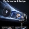 Dreo Standing Fan, 120°+120° Smart Oscillating Floor Fans with Wi-Fi/Voice Control, 85 ft Fan For Bedroom, DC Motor Quiet Fans, Adjustable Height, 8 Speeds, 6 Modes, 12H Timer, Office, Room